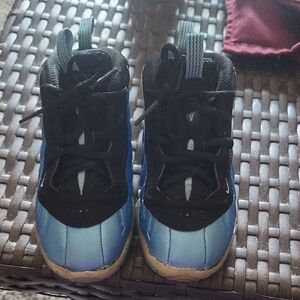 Kids Blue and Black Shoes